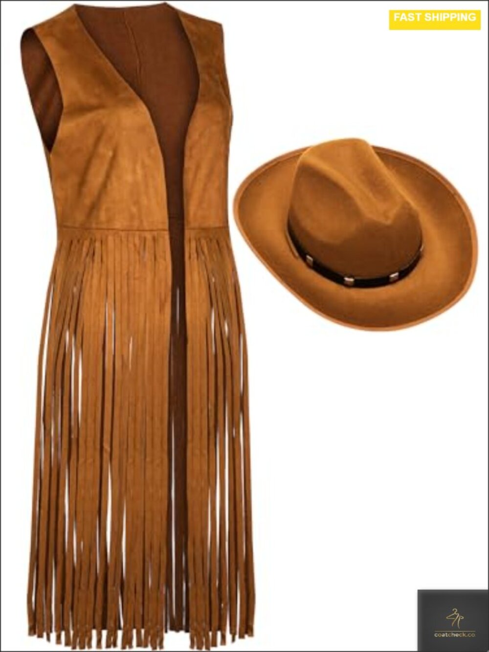 Fringe Vest for Women Cowgirl Outfit Faux Suede Tassel